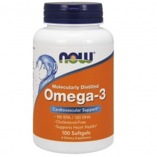 Антиоксидант NOW Omega 3 1000 мг 100 капсул