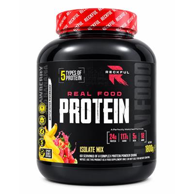 Reckful Real Food Protein 1800 г Клубника-Банан