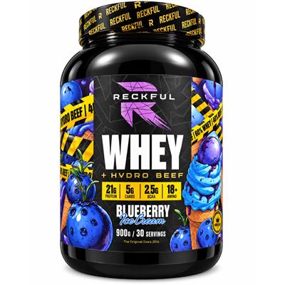Reckful Whey Hydro Beef Blueberry Ice Cream 900 г PitSportKg